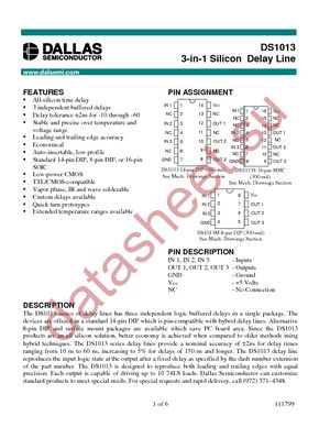 DS1013S-75/T&R datasheet  
